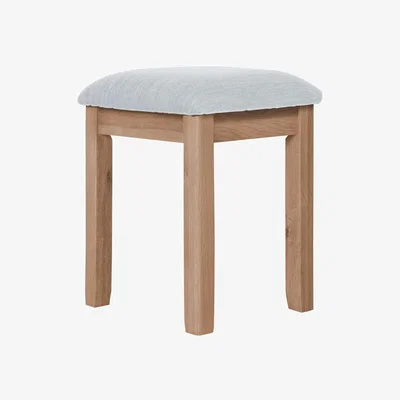 Downtown Cannes Upholstered Dressing Table Stool - Oak