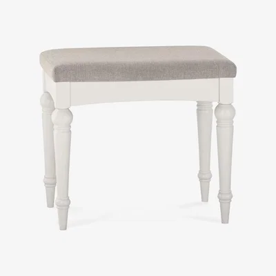 Downtown Montreal Soft Grey Stool - Pebble Grey Fabric