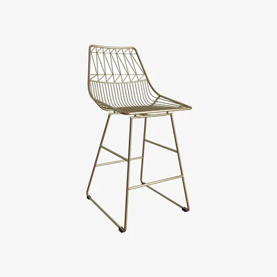 The Range CosmoLiving Astrid Wire Metal Counter Stool - Gold