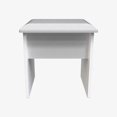 The Range Crystal Stool - White Matt