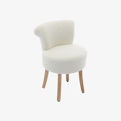 The Range Teddy Fleece Dressing Table Stool - White