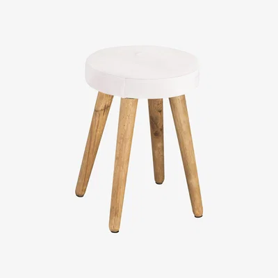 The Range Blush Velvet Stool - Blush