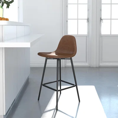 The Range QE Calvin Counter Stool - Camel PU