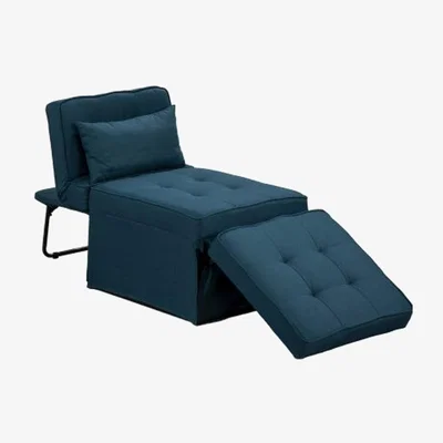 The Range Mito 3in1 - Pouffe Stool, Recliner Chair, Bed - Dark Blue