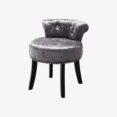 The Range Elegant Dressing stool  - Grey