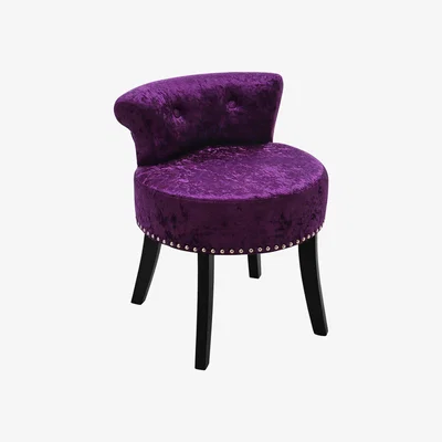The Range Velvet Dressing Table Chair - Dark Blue