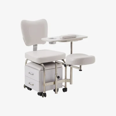 The Range Lifeideas Nail Station with Mobile Storage Stool - White