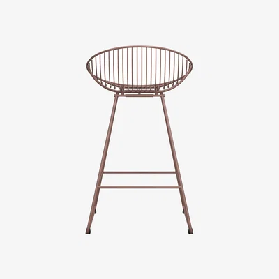 The Range CL Ellis Wire Counter Stool - Blush Pink