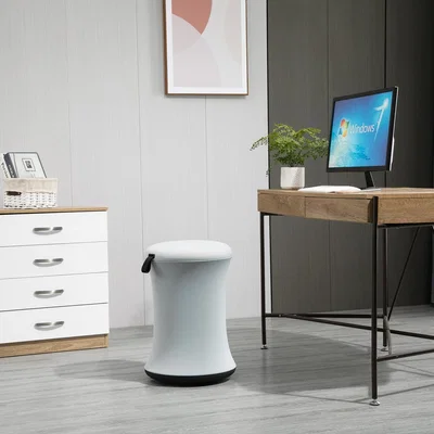 The Range Wobble Stool - Grey fabric, Black base
