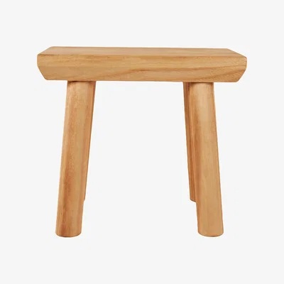 The Range Rustic Wooden Stool - Brown