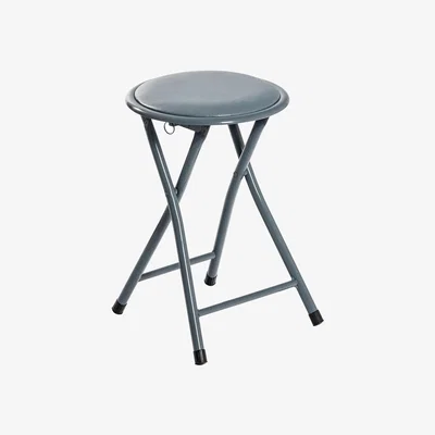 The Range Padded Folding Stool - Grey