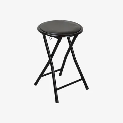 The Range Padded Folding Stool - Black