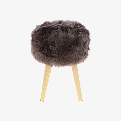 The Range New Zealand Sheepskin Stool NZ Stool - Mink