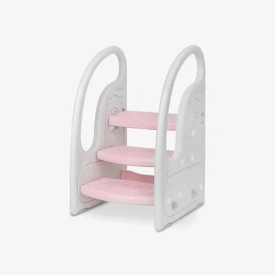 The Range Height Adjustable 3-Step Toddler Step Stool - Pink