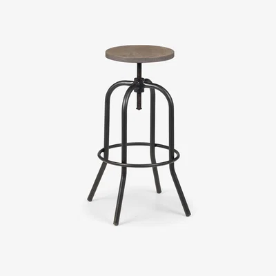 The Range Spitfire Industrial Stool - Mocha Elm