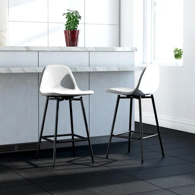 The Range QE Calvin Counter Stool - Grey Velvet