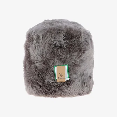 The Range Sheepskin Pouffe Stool - Mink