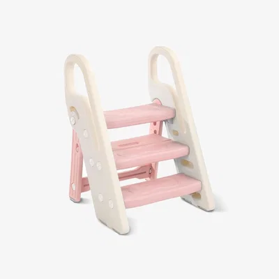 The Range Height Adjustable Toddler Step Stool 2-3 Steps - Pink