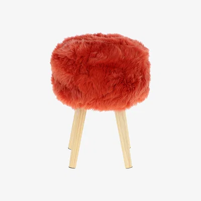 The Range New Zealand Sheepskin Stool - Burnt Orange