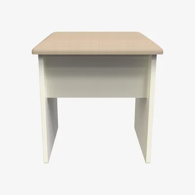 The Range Warwick Stool - Cream Ash & Modern Oak