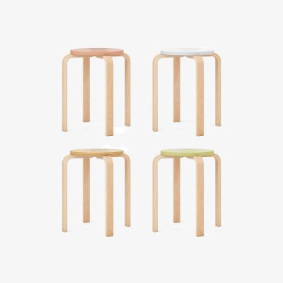 The Range Set of 4 Stackable Stools - Multicolour