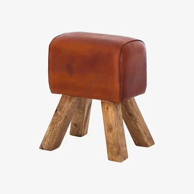 The Range Stool Turn Buck Genuine Leather - Brown