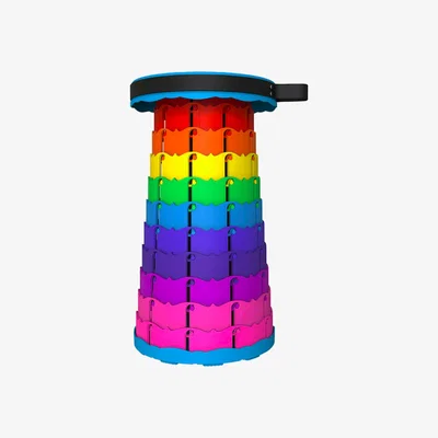 The Range Adjustable Portable Garden Outdoor Stool - Rainbow