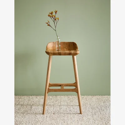 Rose & Grey Perch Oak Stool