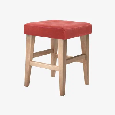 Sofa.com Buttons Short Stool in Wild Raspberry Smart Velvet - sofa.com