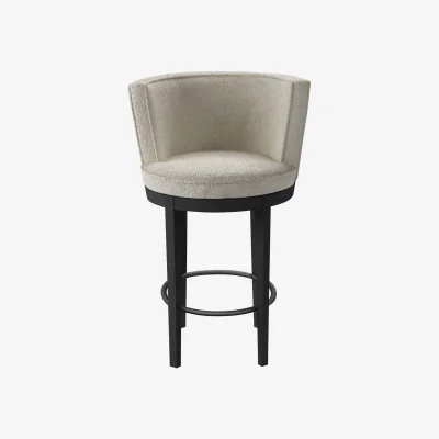 Sofa.com Margaux Tall Stool Stool in Oyster Luxe Boucle - sofa.com