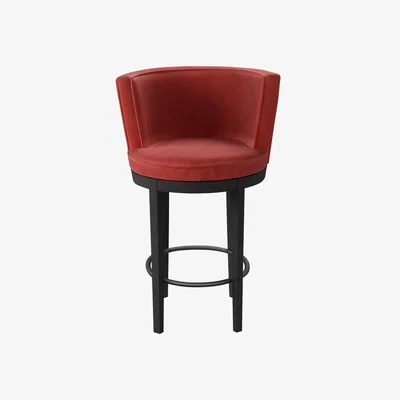 Sofa.com Margaux Tall Stool Stool in Wild Raspberry Smart Velvet - sofa.com
