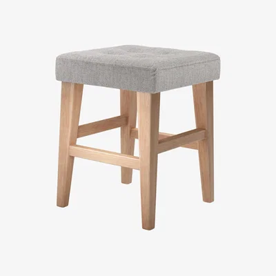 Sofa.com Buttons Short Stool in Rye Baylee Viscose Linen - sofa.com