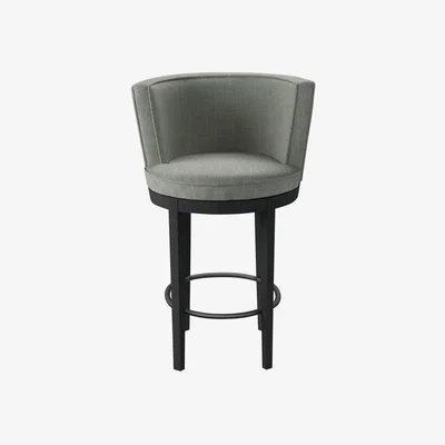 Sofa.com Margaux Tall Stool Stool in Sea Glass Baylee Viscose Linen - sofa.com