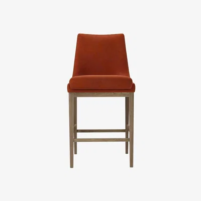 Sofa.com Basil Tall Stool Stool in Moroccan Spice Smart Velvet - sofa.com