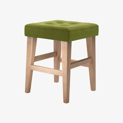 Sofa.com Buttons Short Stool in Vine Leaf Organic Smart Cotton