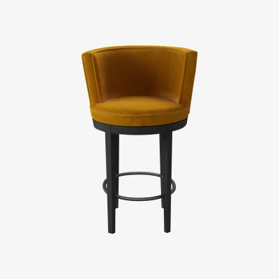 Sofa.com Margaux Tall Stool Stool in Amber Smart Velvet - sofa.com