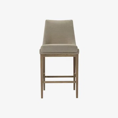 Sofa.com Basil Tall Stool Stool in Pampas Hygge Smart Linen