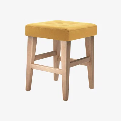 Sofa.com Buttons Short Stool in Ochre Easy Cotton - sofa.com