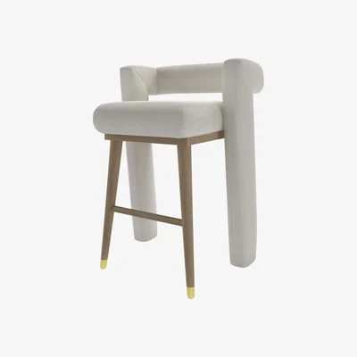 Sofa.com Fonda Tall Stool in Clay House Herringbone Weave - sofa.com