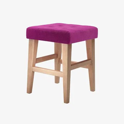Sofa.com Buttons Short Stool in Peony Cotton Matt Velvet - sofa.com