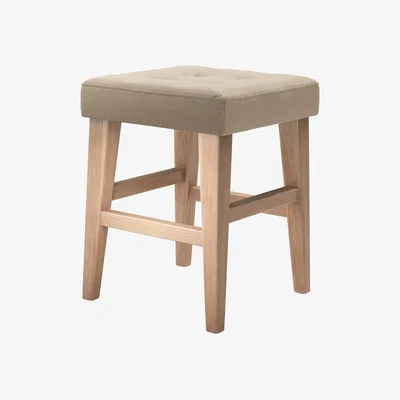 Sofa.com Buttons Short Stool in Coconut Soft Leather - sofa.com