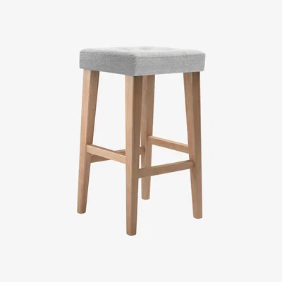Sofa.com Buttons Tall Stool in Barley Slubby Cotton - sofa.com