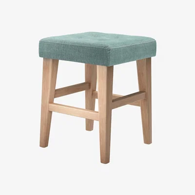 Sofa.com Buttons Short Stool in Sea Spray Aquaclean Clever Chenille