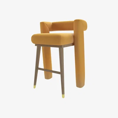 Sofa.com Fonda Tall Stool in Ochre Easy Cotton - sofa.com