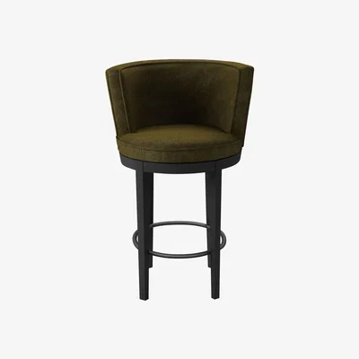 Sofa.com Margaux Tall Stool in Forest Soft Chenille - sofa.com
