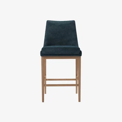 Sofa.com Basil Tall Stool in Kingfisher Soft Chenille - sofa.com