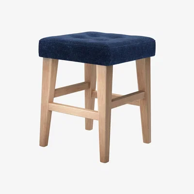 Sofa.com Buttons Short Stool in Port Royal Aquaclean Clever Chenille