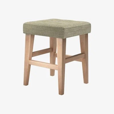 Sofa.com Buttons Short Stool in Palm Silky Jacquard Weave - sofa.com