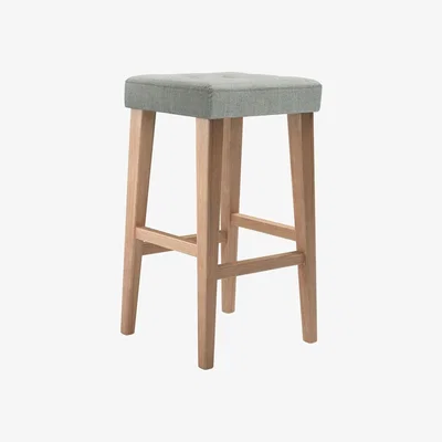Sofa.com Buttons Tall Stool Stool in Sea Glass Baylee Viscose Linen - sofa.com
