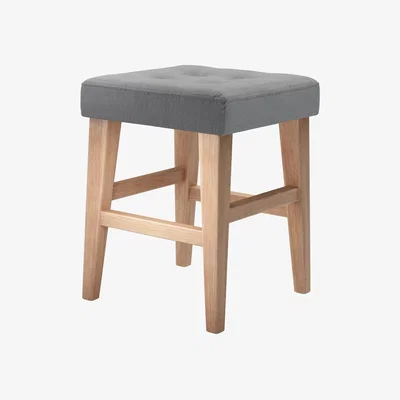 Sofa.com Buttons Short Stool in Shadow Brushed Linen Cotton - sofa.com